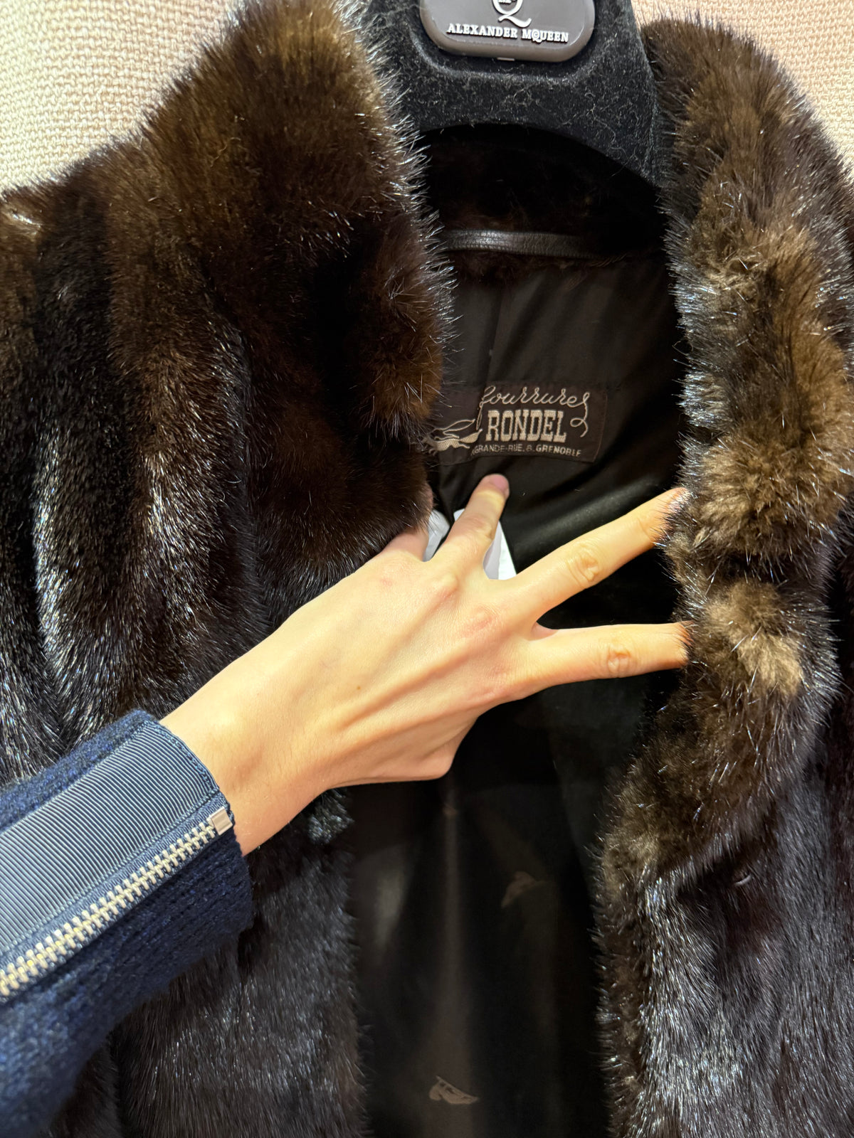 Manteau en vison marron T.S/M