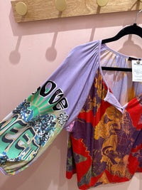 Blouse Custo rouge et violette T.L