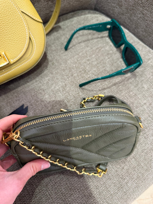 Sac lancaster en cuir vert