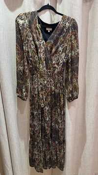 Robe La Fée Atelier – Kaki et doré – T.38