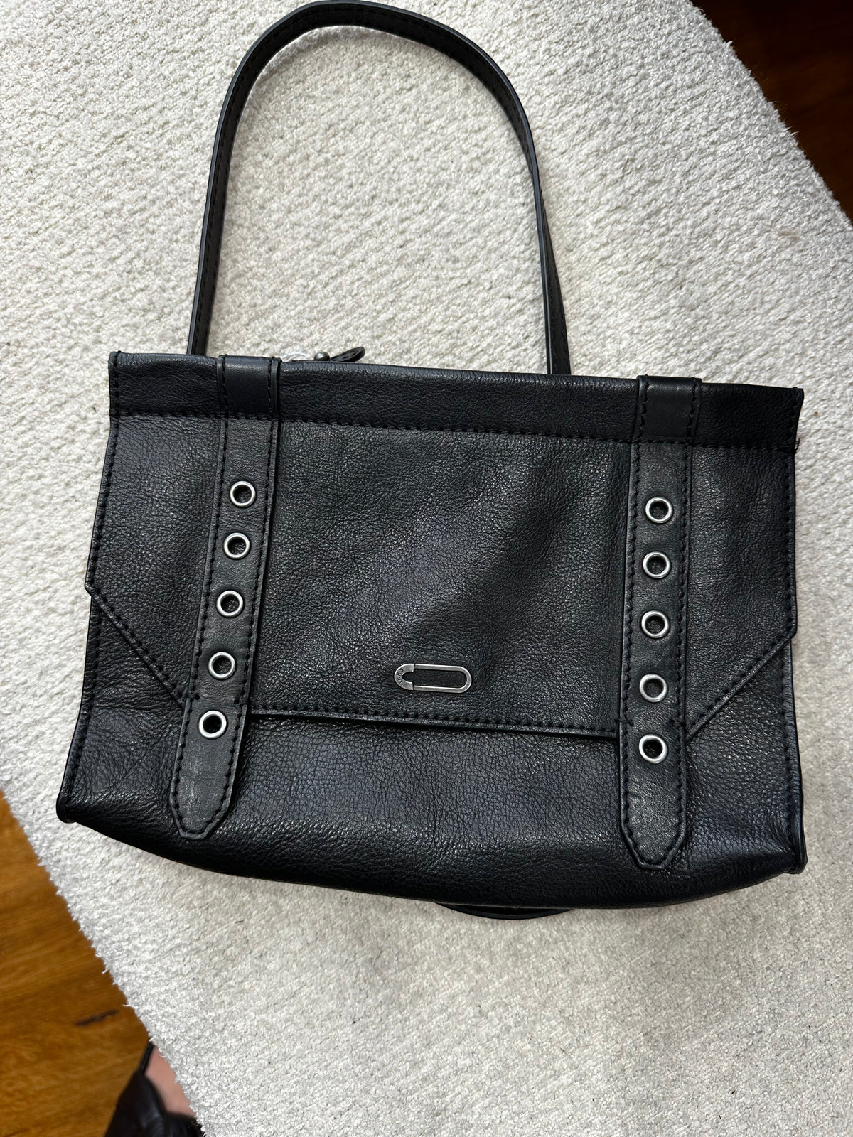 Sac noir ikks cuir bandoulière