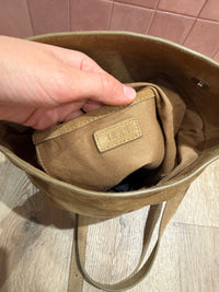 Sac bandoulière en daim beige ikks 23/10