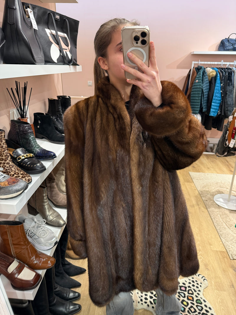 Veste en vison beige T.40