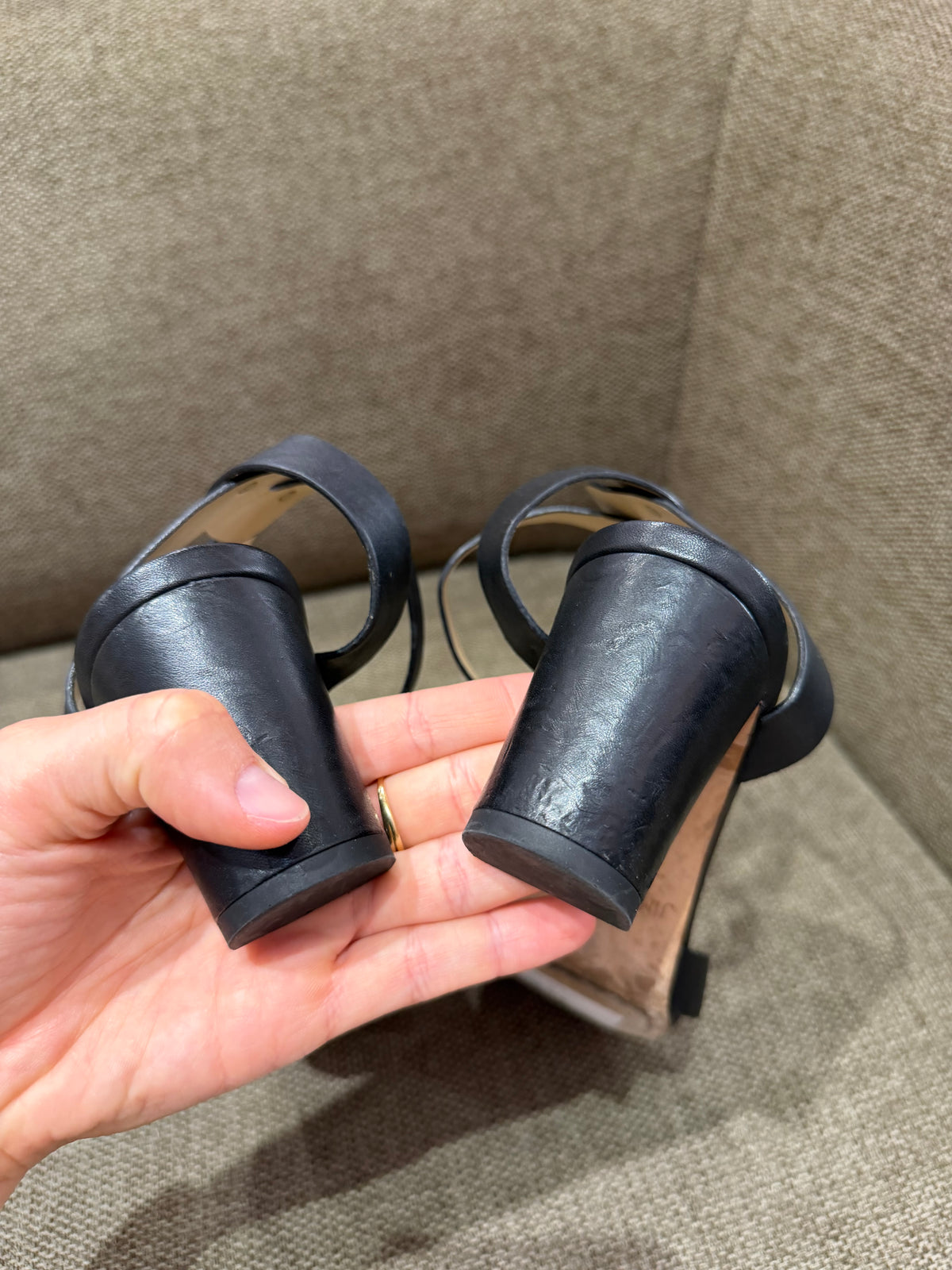 Jimmy Choo - Sandales noires à talons - T.36 1/2 01/09