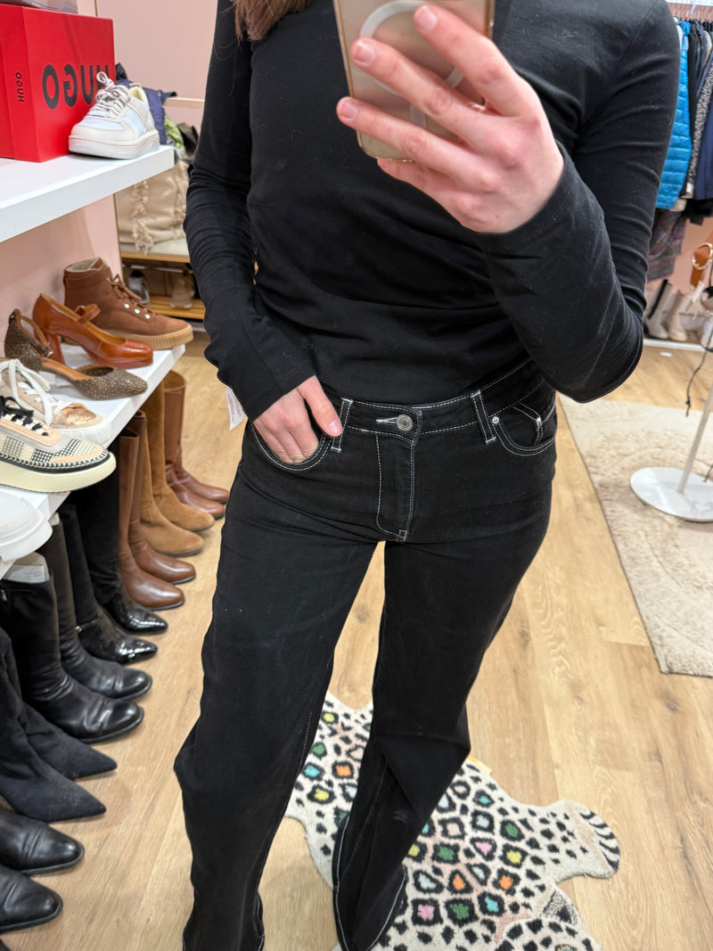 Jean noir jambes larges Karl Lagerfeld 36