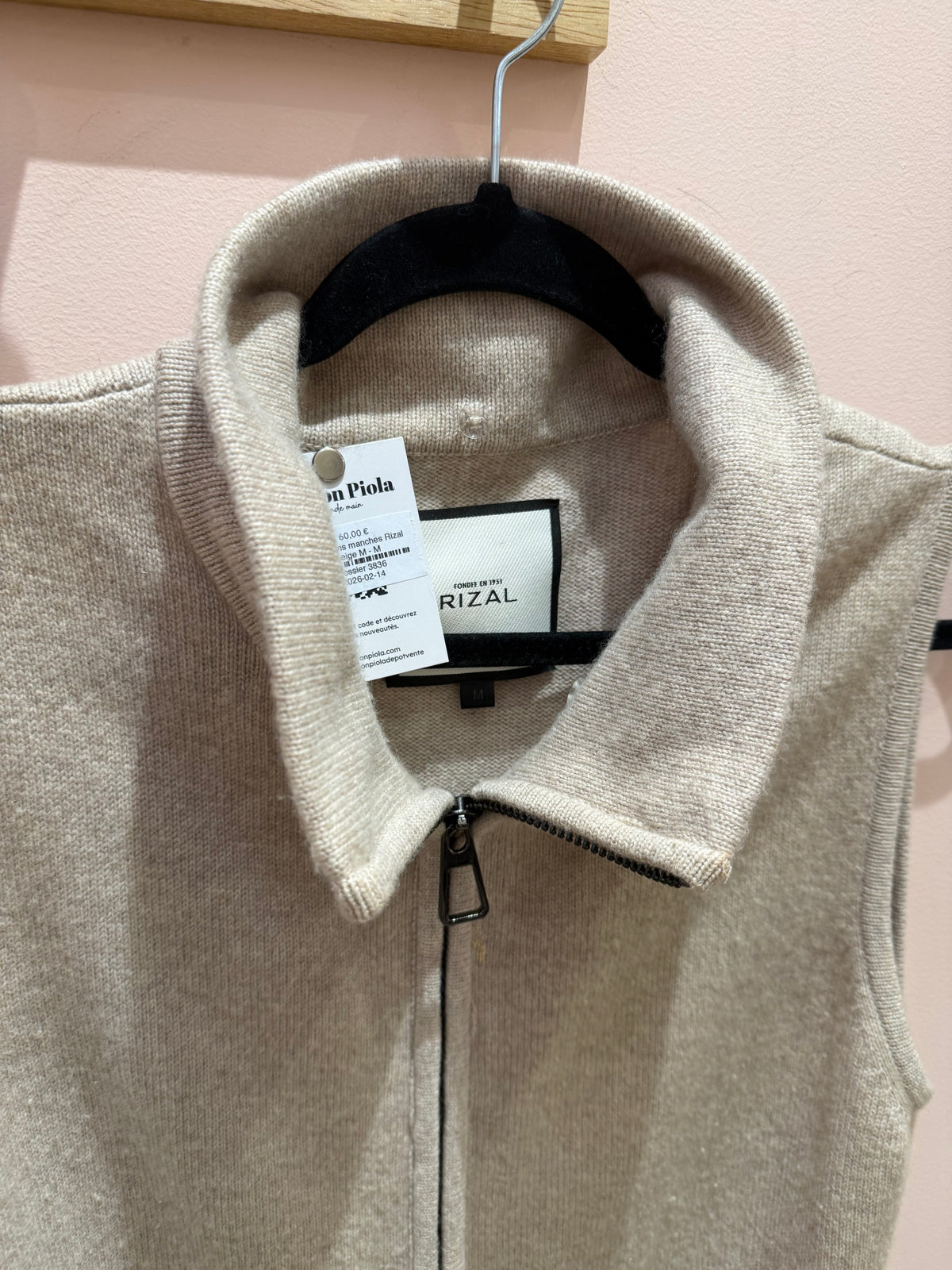 Gilet sans manches Rizal beige M