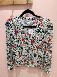 Blouse blanche et verte à taches ba&sh T.S