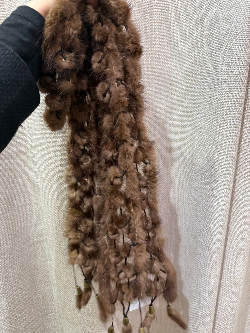 Sans marque - Col en vison - Marron - T.TU