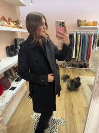 Burberry Manteau noir T.34 20/07