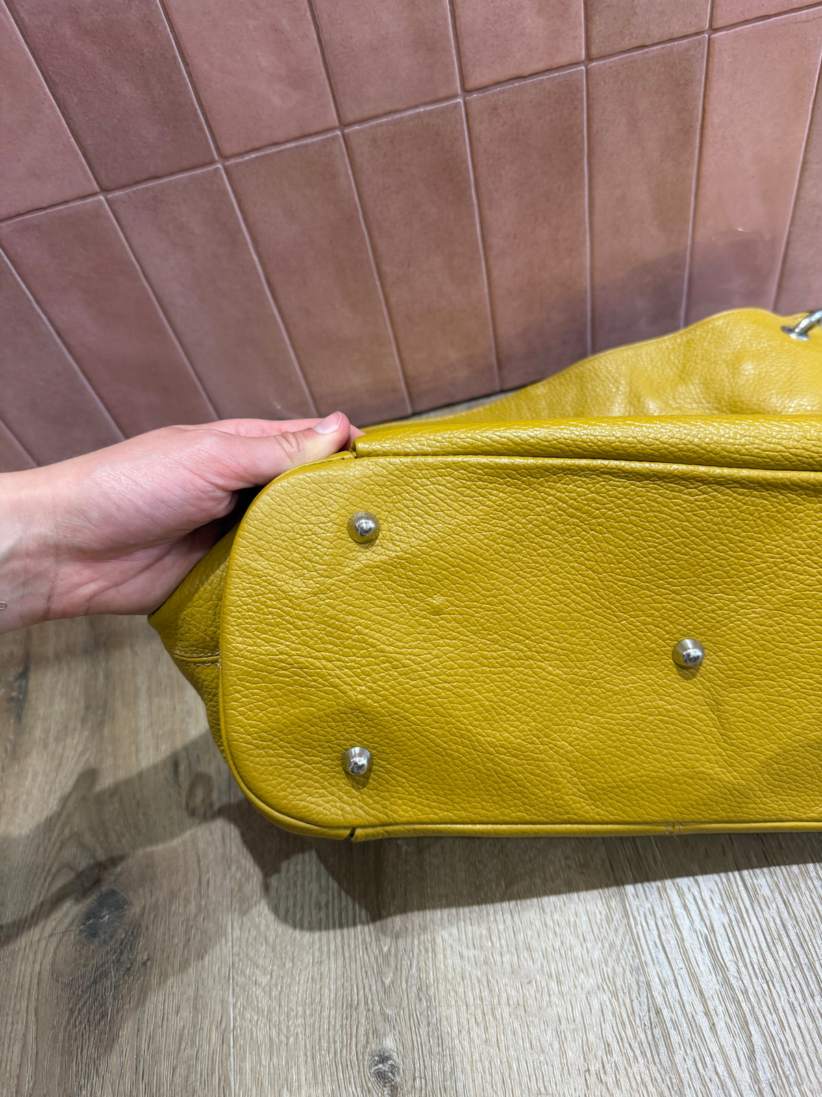 Sac cuir jaune 26/05