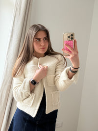 Veste tweed blanche Rinascimento T.M