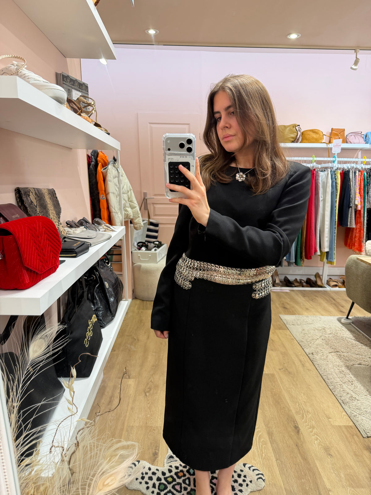 Ensemble Pinko noir top et jupe T.40 02/08