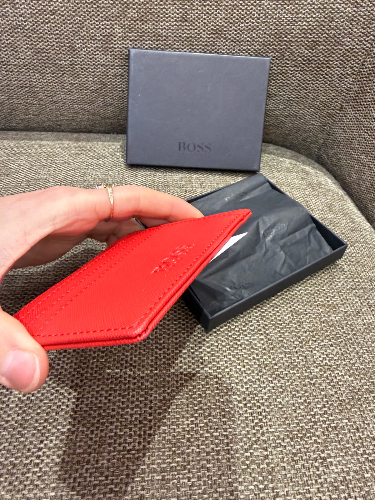 Porte-cartes Boss Rouge T.TU