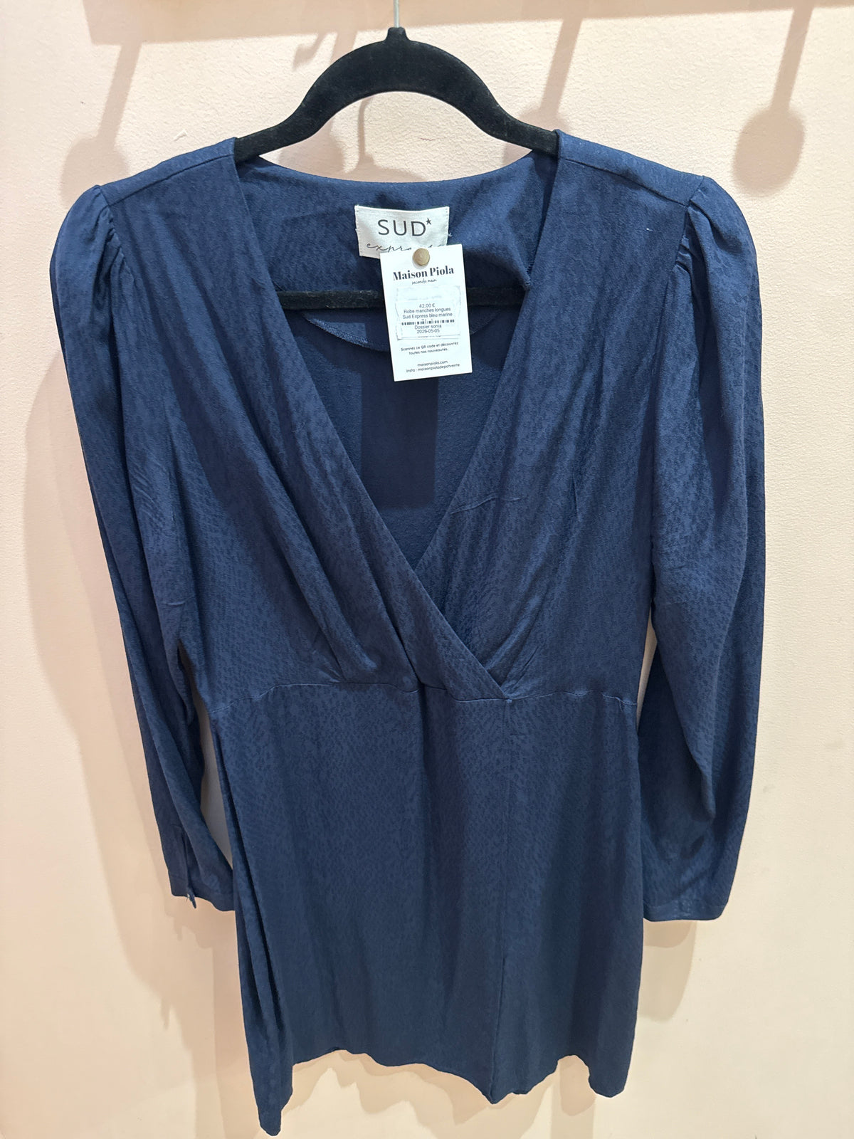 Robe manches longues Sud Express bleu marine T.L