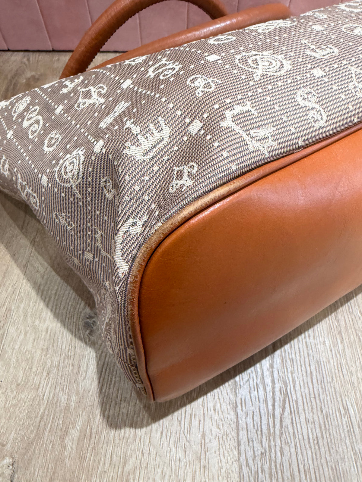 Sac beige et orange Lancel 21/10