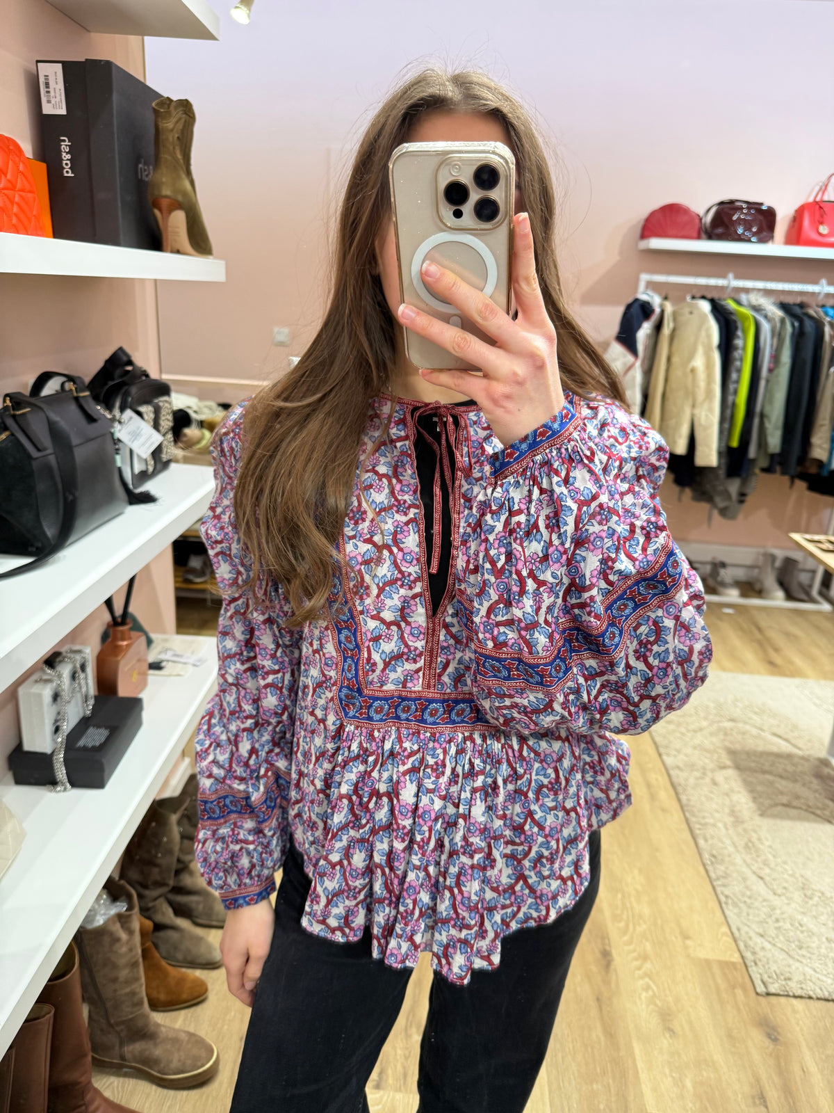 Chemise rose bleu Isabel Marant Étoile