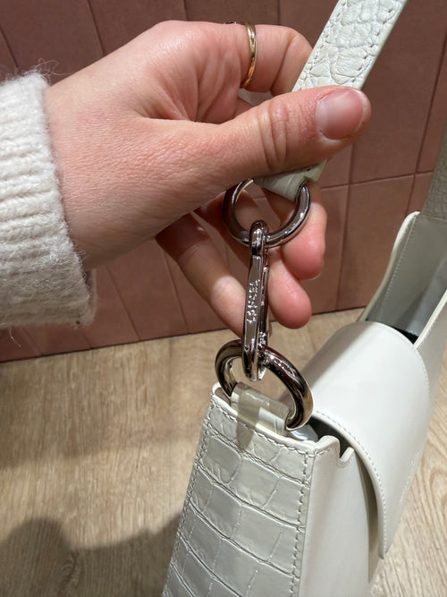 Sac blanc cuir Lancel