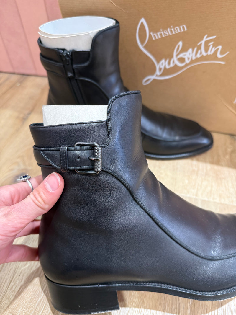 Bottines - louboutin noir, cuir, T.40