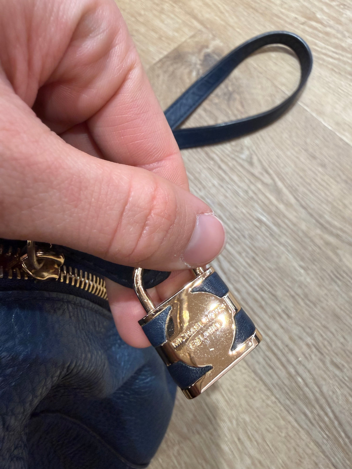 Sac bleu cuir Michael Kors