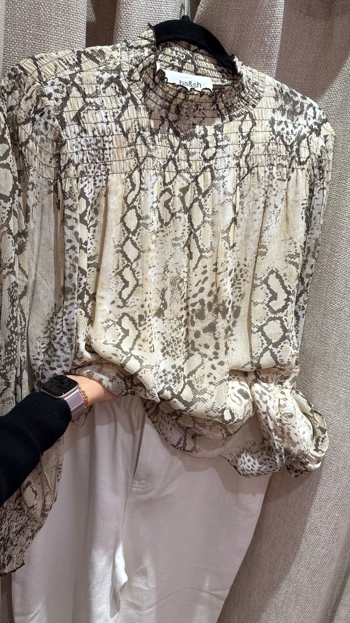 Ba&sh Beige serpent T.3 - Blouse