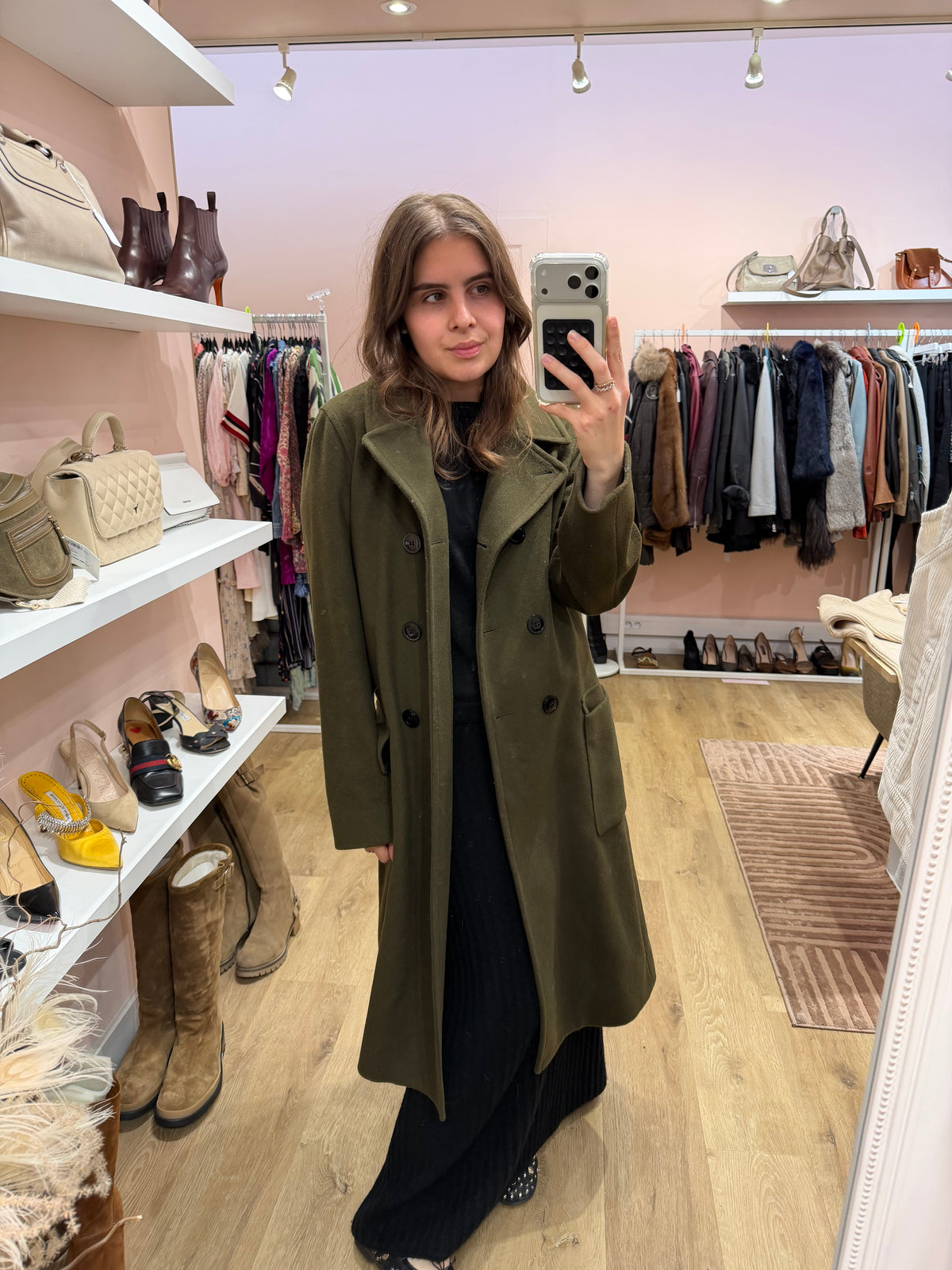 Manteau Claudie Pierlot laine cachemire T.L 23/09