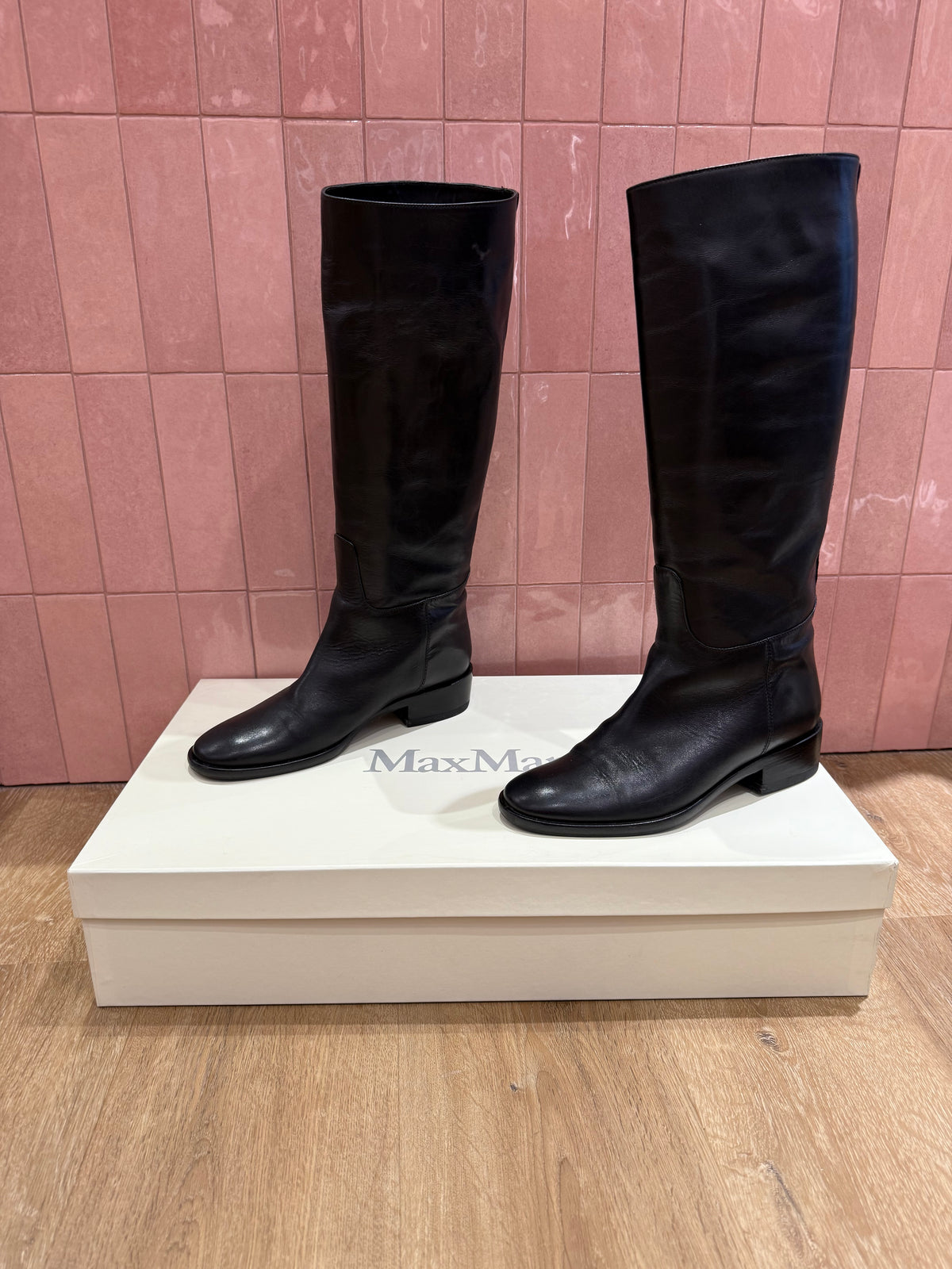 Bottes Noir Max Mara T.38
