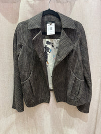 Veste marron courte Côté Lac 66% laine T.M