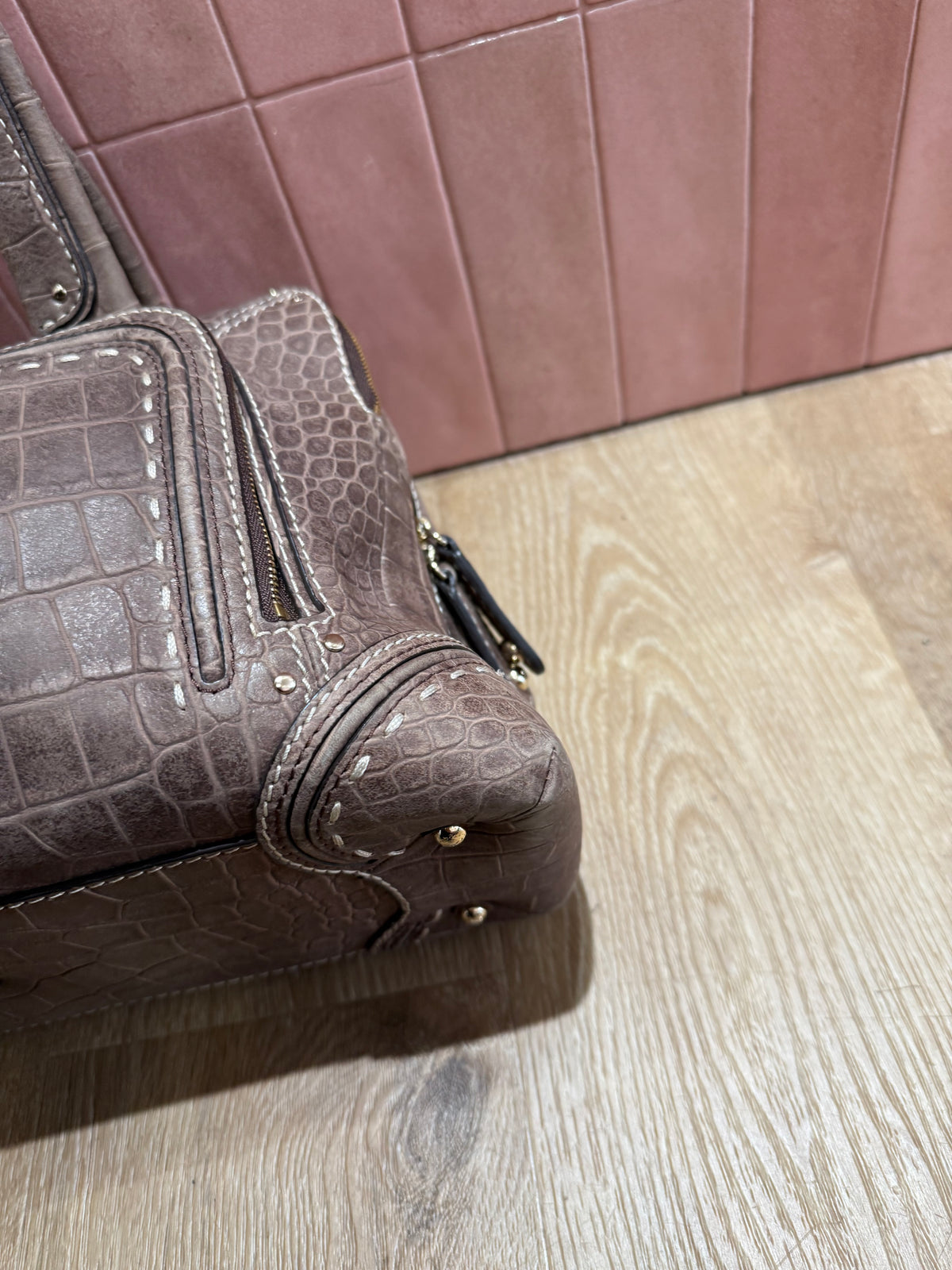 Sac lancel taupe cuir