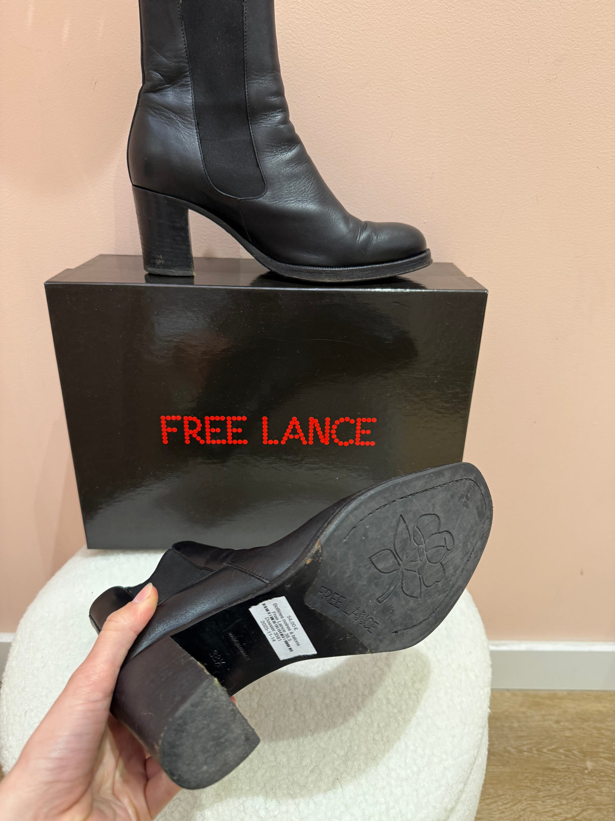 Bottines noires à talons Free Lance 38.5