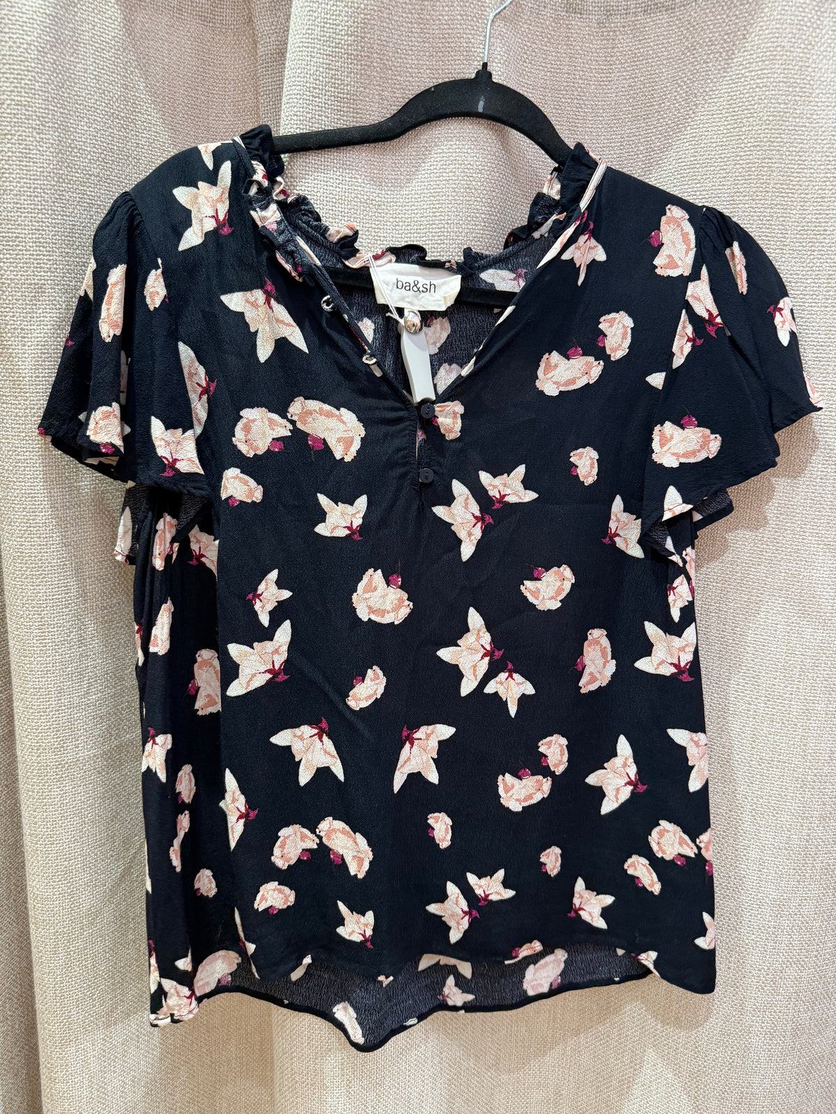 ba&sh Blouse bleu marine T.M 08/07