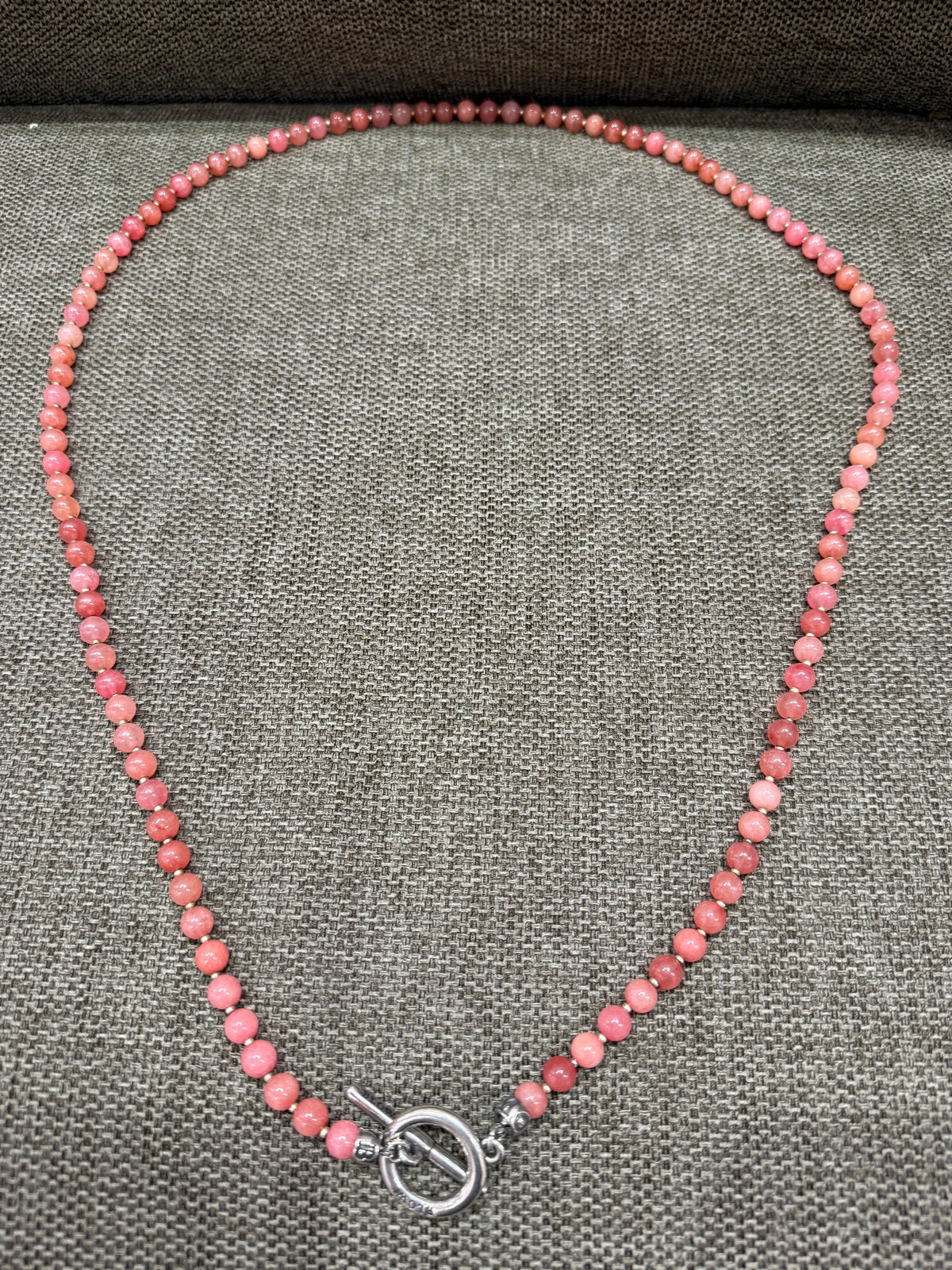 Collier rose Blow et perles 16/06