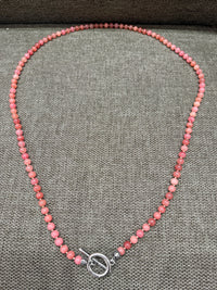 Collier rose Blow et perles 16/06