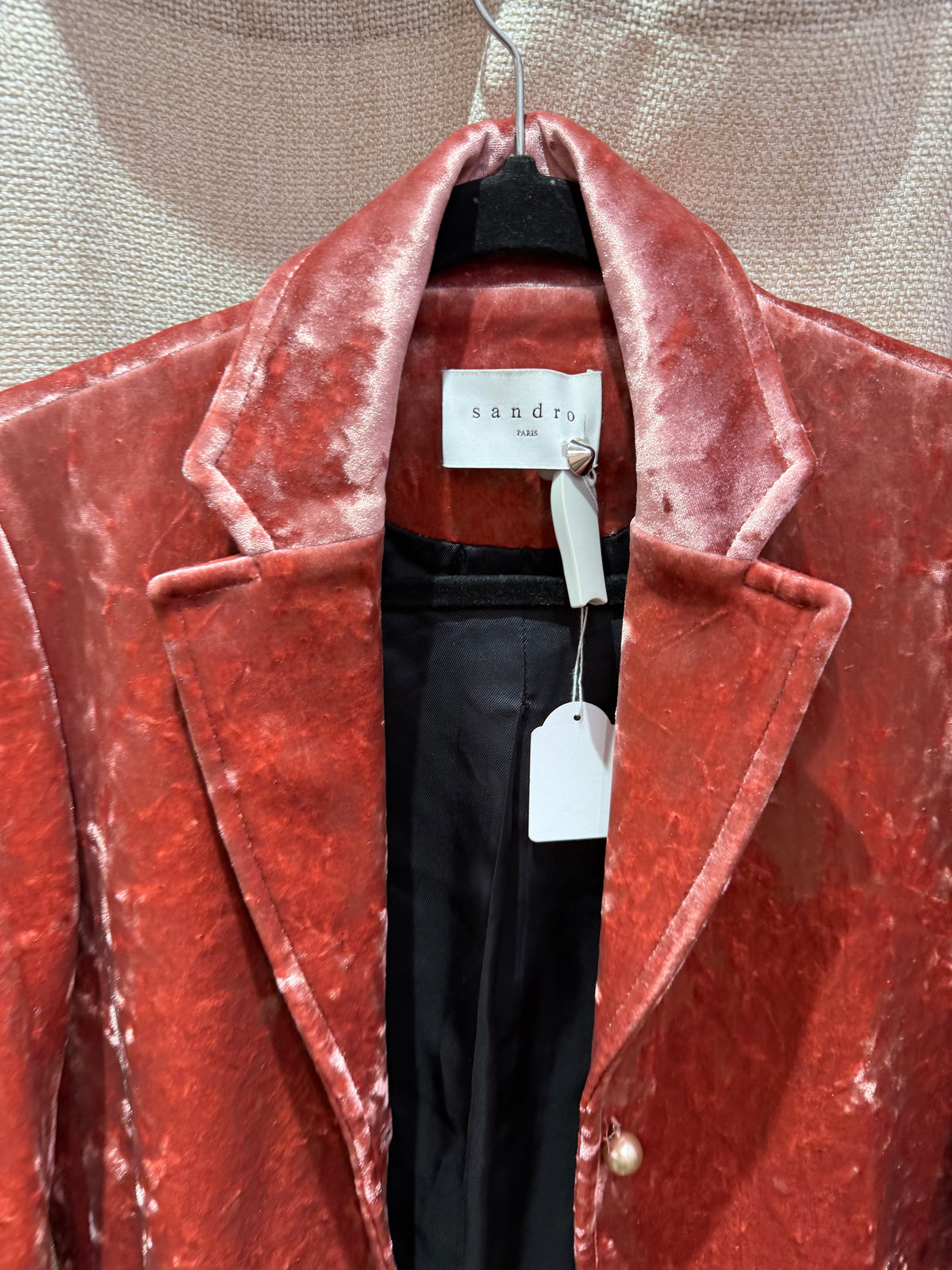 Blazer en velours Sandro - Rose - T.36 21/09