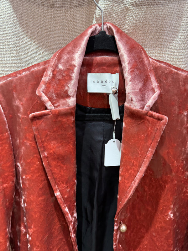 Blazer en velours Sandro - Rose - T.36 21/09