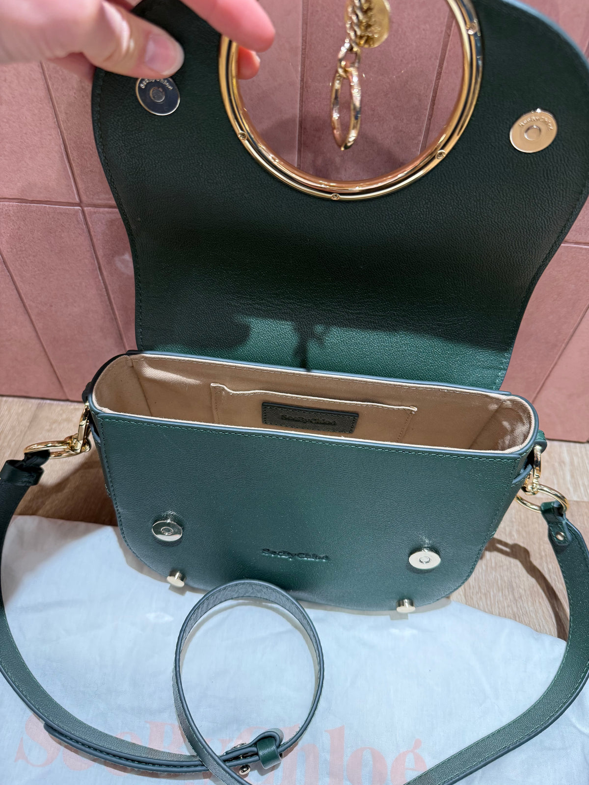 Sac en daim et cuir see by Chloé