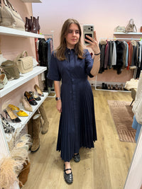 Robe longue bleu marine plissée - Paul & Joe - Taille 36 21/09