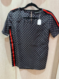 T-shirt noir et rouge The Kooples T.S