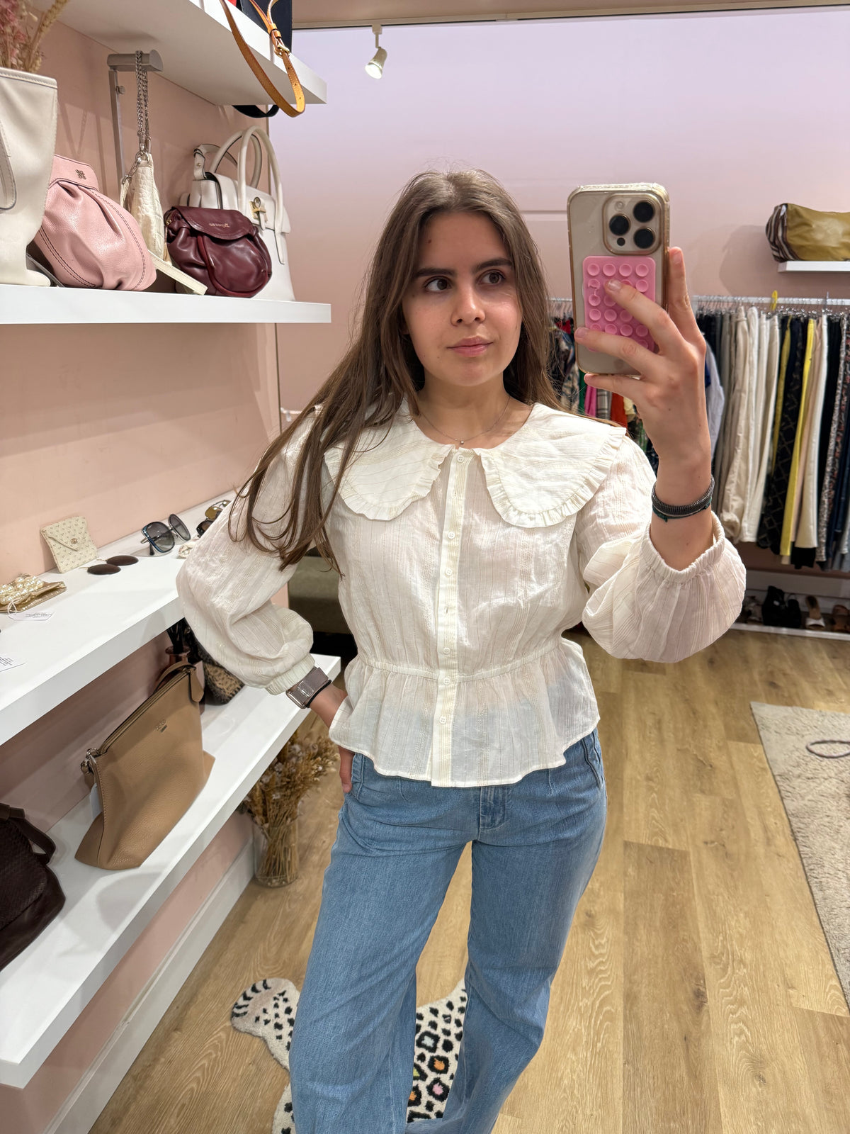 ba&sh Blouse Blanche, doré T.XS 01/07
