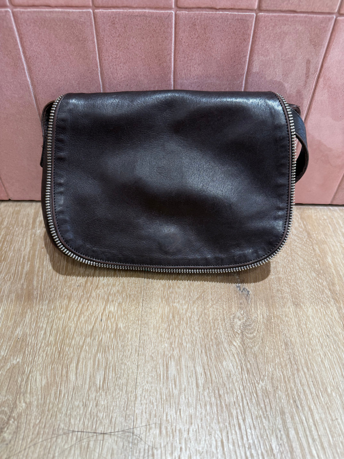 Sac en cuir marron chocolat Naterra 01/06