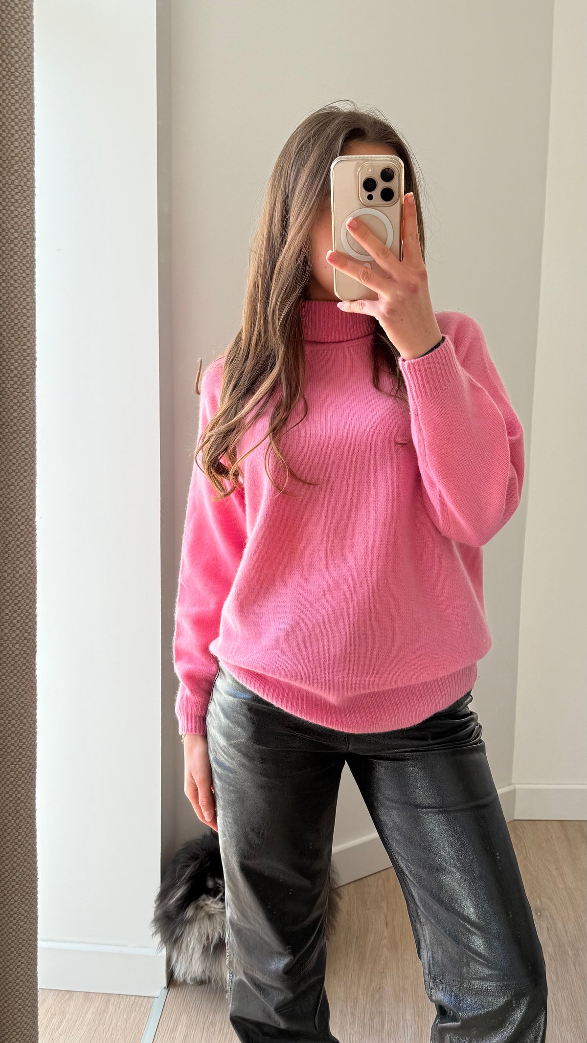 Pull noir rose Pinko Taille TL
