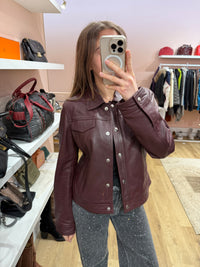 Veste en cuir Caroll T.40/42