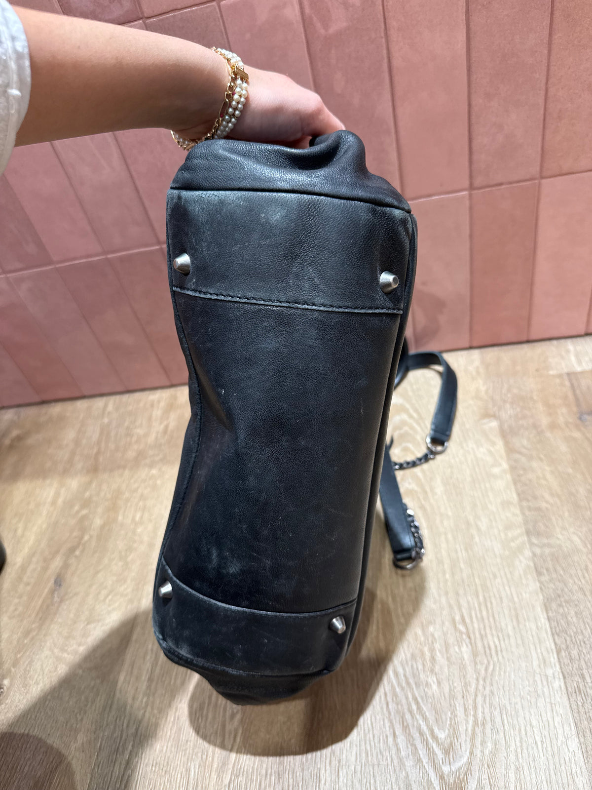 Sac en cuir ikks noir