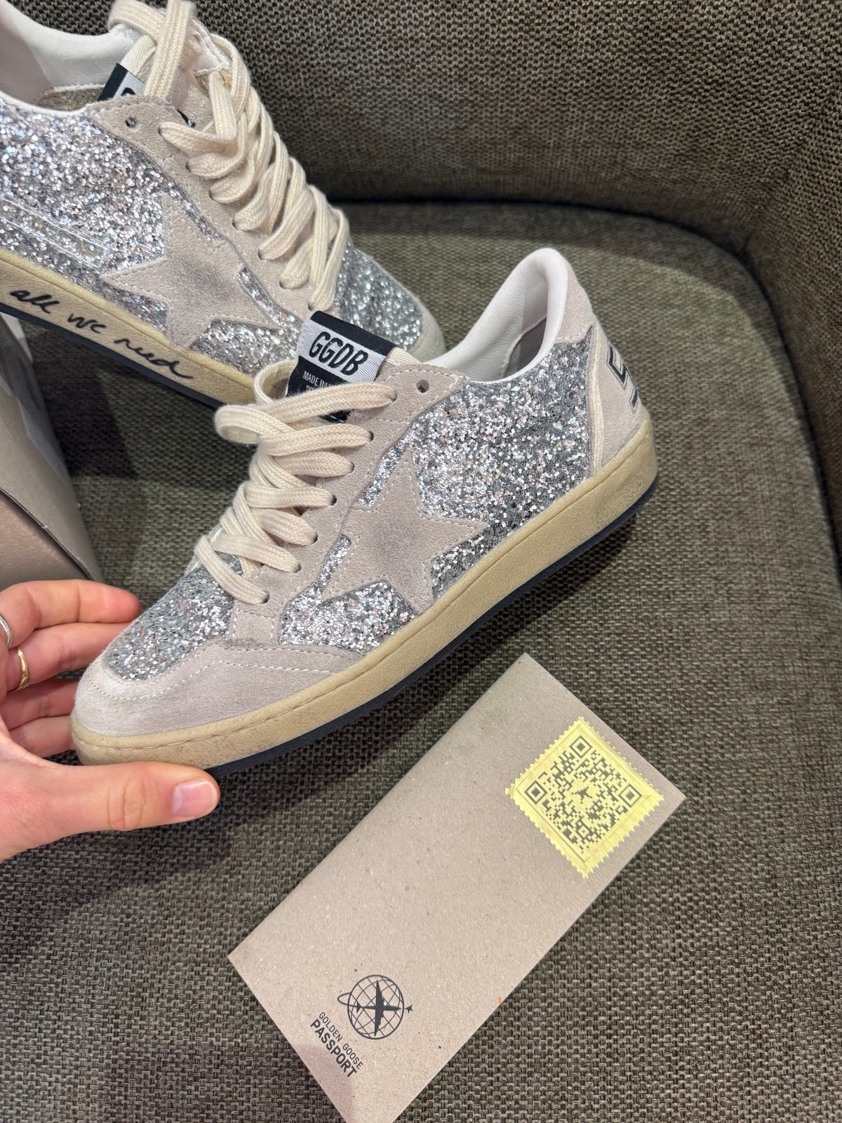 Golden Goose - Beige argenté - Baskets beige argenté - T.36