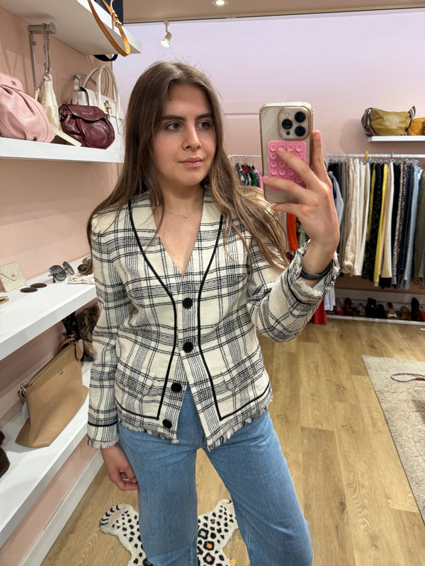 Claudie Pierlot Blazer Blanc T.WEED/CARREAUX 01/07