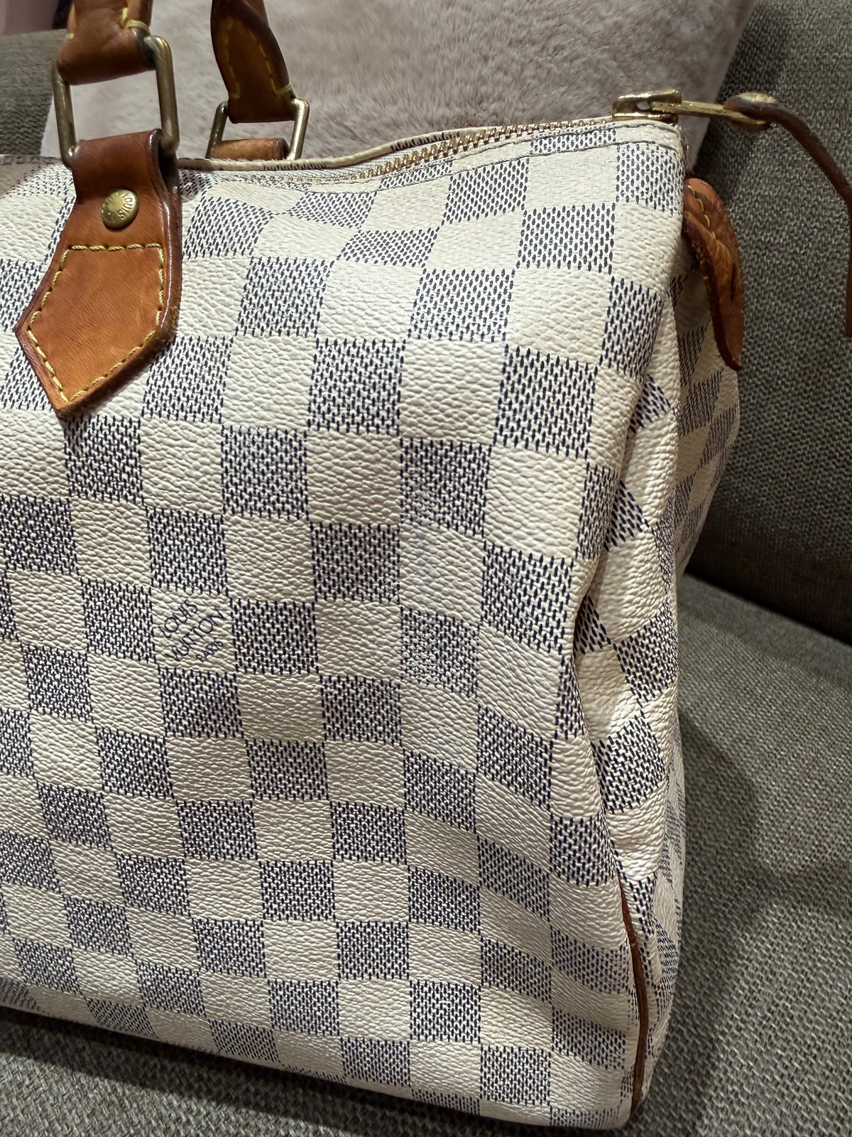 Sac speedy Louis Vuitton 35  18/08 damier azur