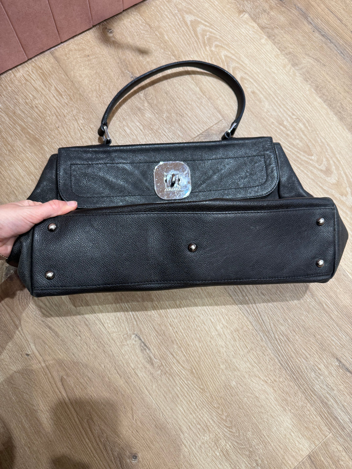 Sac cabas cuir noir Longchamp