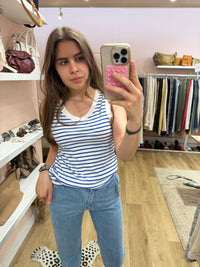 Top bleu et blanc HOD T.36 01/07
