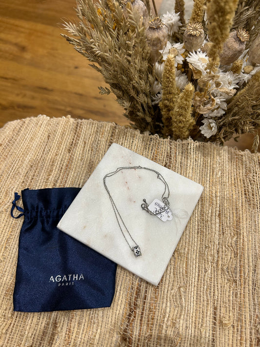 Collier Agatha argenté