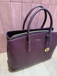 sac cabas furla neuf cuir violet 05/06