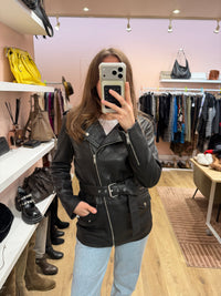 Veste en cuir ikks T.S 20/10